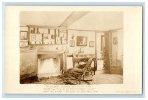 c1910's Margaret Sidney's Chair And Writing Table Concord MA RPPC Photo Postcard