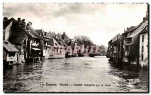 Postcard Modern Ornans Old houses on the Loue