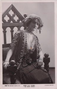 Lily Elsie Cotton The Merry Widow Actress Hand Signed Photo Postcard