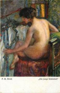 F. M. BREDT-DIE JUNGE SCHONHEIT-ART NUDE-RISQUE-T55029