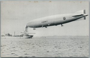 US AIRSHIP SHENANDOAH VINTAGE POSTCARD AKRON OH RUBBER STAMP CLUB