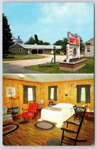 Village Motel Clinton Connecticut CT Spacious Rooms Modern Conveniences Postcard