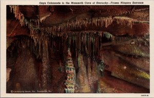 Onyx Colonnade Mammoth Cave of Kentucky Frozen Niagara Entrance Postcard PC265