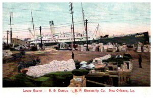 S.S. Comus , S.P. Steamship Co. , Levee , Loading, New Orleans Louisianna