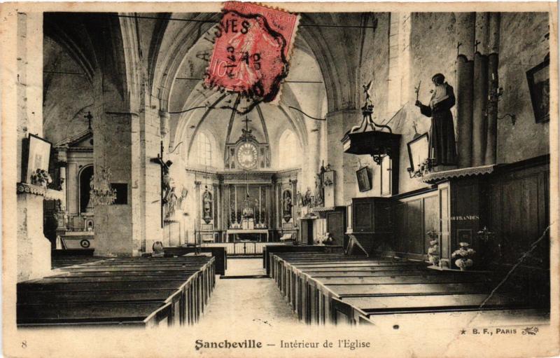 CPA SANCHEVILLE - Interieur de l'Église (385658)