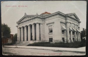 Vintage Postcard 1908 Public Library, Muncie, Indiana (IN)