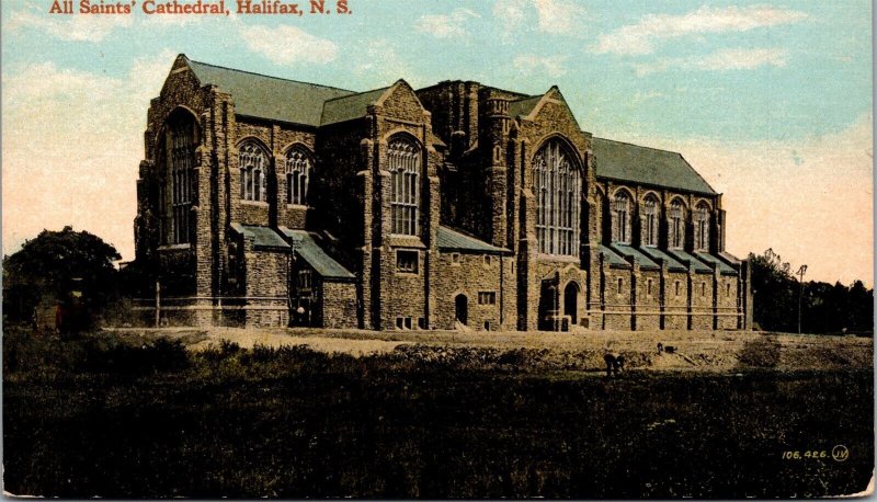 Vtg All Saints Cathedral Halifax Nova Scotia Canada 1910s Postcard