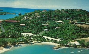 Halcyon Sands Hotel St. Lucia Postmark Postcard Aerial View Caribbean