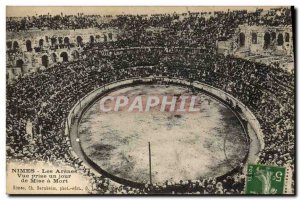 Old Postcard Bullfight Bullfight Nimes arenas The View taken one day put to d...