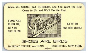 Vtg Advertising Trade Card Pidgeon's Shoe Store Rochester New York NY R2