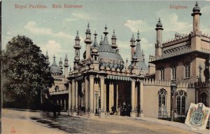 Main Entrance, Royal Pavilion, Brighton, England, Early Postcard, Unused