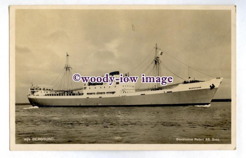 pf6303 - Swedish Svea Coaster - Bergsund , built 1949 - postcard