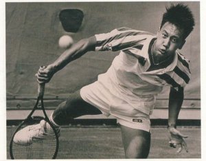 Michael Chang Serving Volley American USA Tennis Champion Rare Postcard