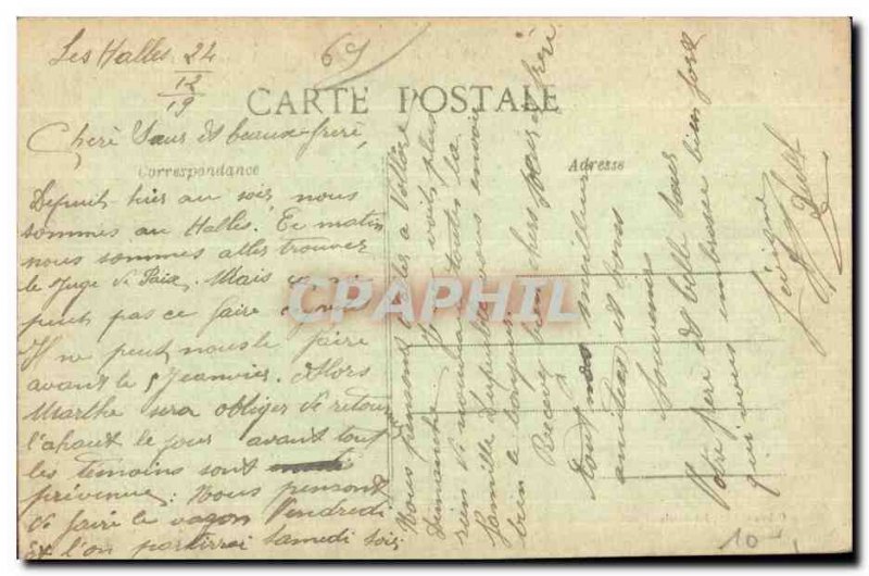 Les Halles - Le Chateau and Forest - Old Postcard