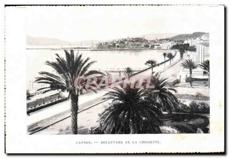 Postcard Old Cannes Croisette boulevard