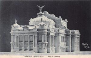 RIO DE JANEIRO BRAZIL~THEATRO MUNICIPAL~RIBEIRO MALTA PHAT. PHOTO POSTCARD 1910s