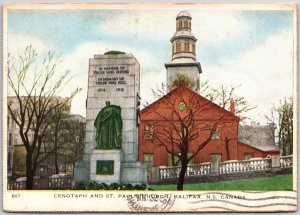 1949 Cenopath and Saint Paul's Church Halifax New Brunswick Canada Postcard