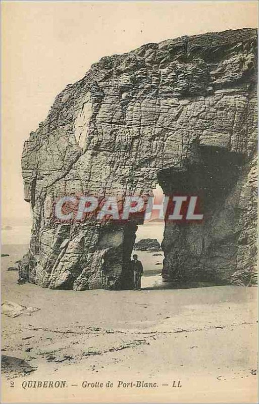 Old Postcard Quiberon - Port-Blanc Cave