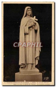 Postcard Old Sainte Therese De Nantes Statue of St. Therese in the Church I m...