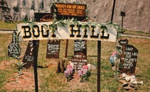 Vintage Postcard Frontier City USA Boot Hill Cemetery Resting Place Oklahoma OK