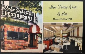 Vintage Postcard 1950 Duke Zeibert's Restaurant & Bar, Washington, D.C.