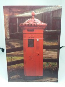 Penfold Letter Post Pillar Box c1865 Budby Newark Notts Vintage Postcard