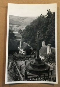 VINTAGE RPPC PC - UNUSED - SELWORTHY WAR MEMORIAL, MINEHEAD, SOMERSET, ENGLAND