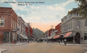 Weston West Virginia Main Street Looking South Vintage Postcard AA60610