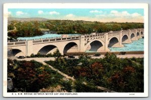 Vintage Delaware Postcard -  Bridge Between Water Gap and Portland