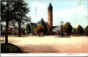 New York Postcard  - The Circle - Buffalo NY 1909