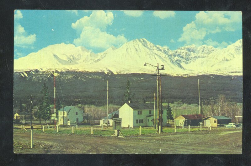 HAINES JUNCTION YUKON TERRITORY ALASKA HIGHWAY VINTAGE POSTCARD