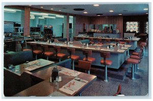 1957 Holiday House Coffee Shop Restaurant Interior Scene Toledo Ohio OH Postcard