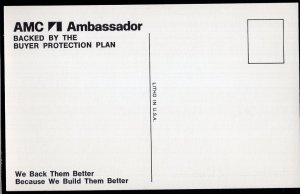 Classic Car Dealer Postcard 1973 AMC Ambassador