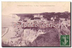 Old Postcard Veules Les Roses Beach View Taken From West Cliff