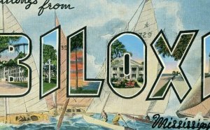 Postcard  Greetings from Biloxi, Mississippi.      T7