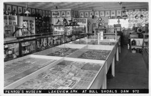 Lakeview Arkansas Penrods Museum Interior Real Photo Antique Postcard J48947