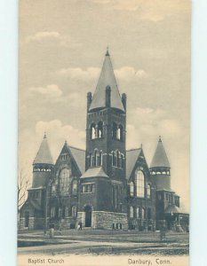 Pre-1907 CHURCH SCENE Danbury Connecticut CT AD2264