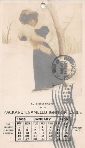 J46/ Warren Ohio RPPC Postcard c1910 Packard Enamel Ignition Cable  344