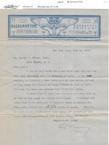 1907 Letter from Galvanotype Engraving Co, New York, NY (56713)