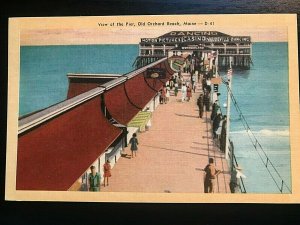 Vintage Postcard 1930-1945 View of the Pier Old Orchard Beach Maine