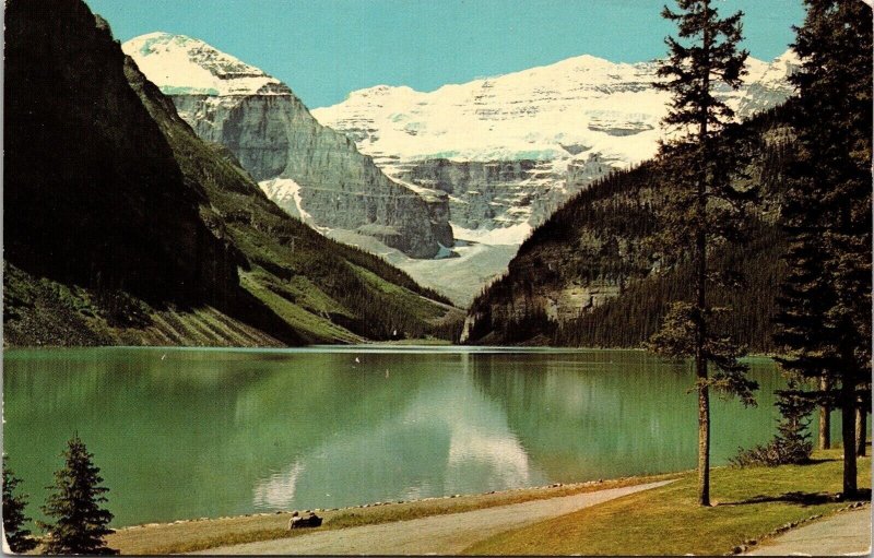 Canadian Rockies Lake Louise Victoria Glacier Postcard Fidelity Colour Postcard 