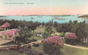 View from Belmont Manor, Bermuda, Early Hand Colored Postcard, Unused