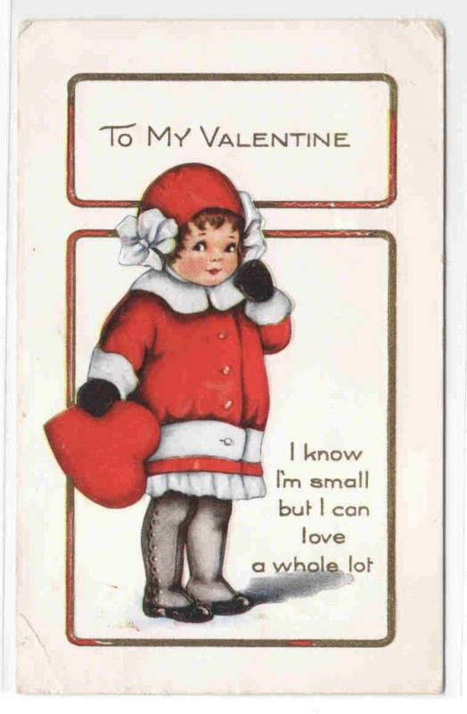 Small But Can Love Whole Lot Valentine Day '16 postcard