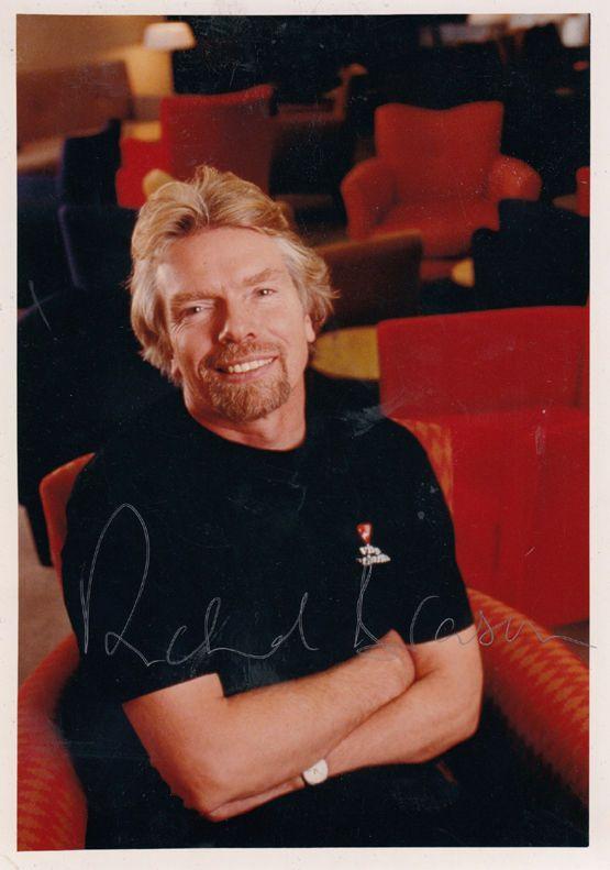 Richard Branson Hand Signed Photo