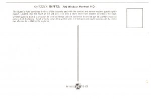 Queen`s Hotel, Montreal, Q C, Quebec