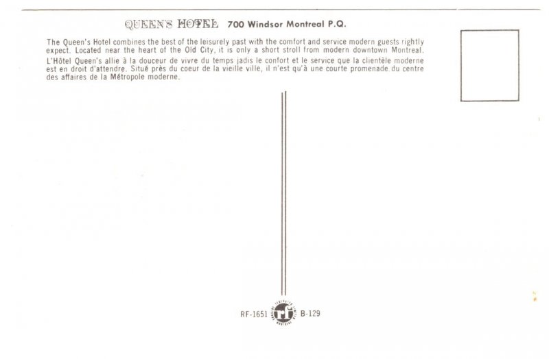 Queen`s Hotel, Montreal, Q C, Quebec