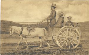 Going to Shearing in the Olden Time Nantucket Massachusetts Wyer's Art Card