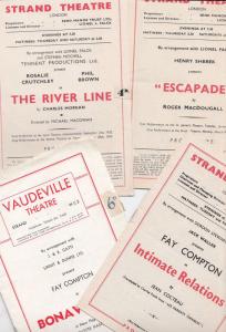 Intimate Relations The River Line Escapade Fay Compton 4x Theatre Programme s