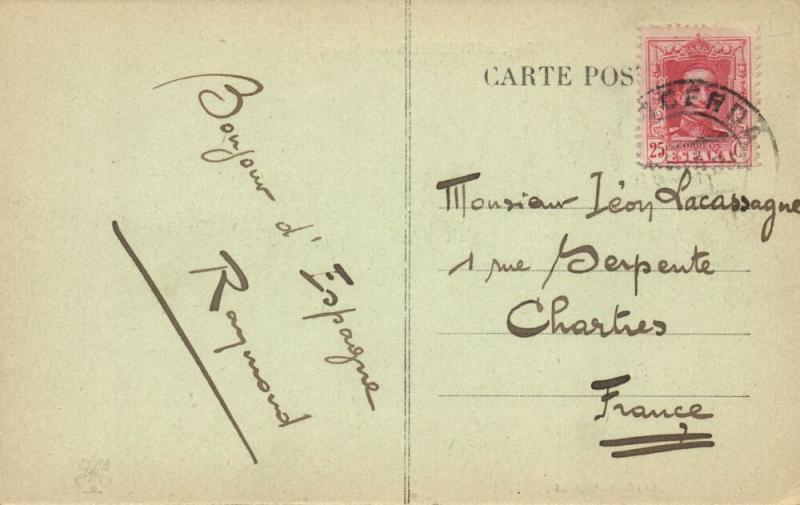 spain, PUIGCERDA, La Cerdaña, Vista Parcial en Hiver (1920s) Stamp