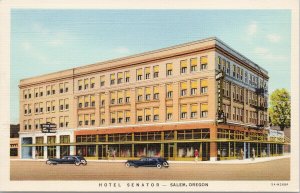 Hotel Senator Salem Oregon OR Unused Advertising Linen Postcard G94